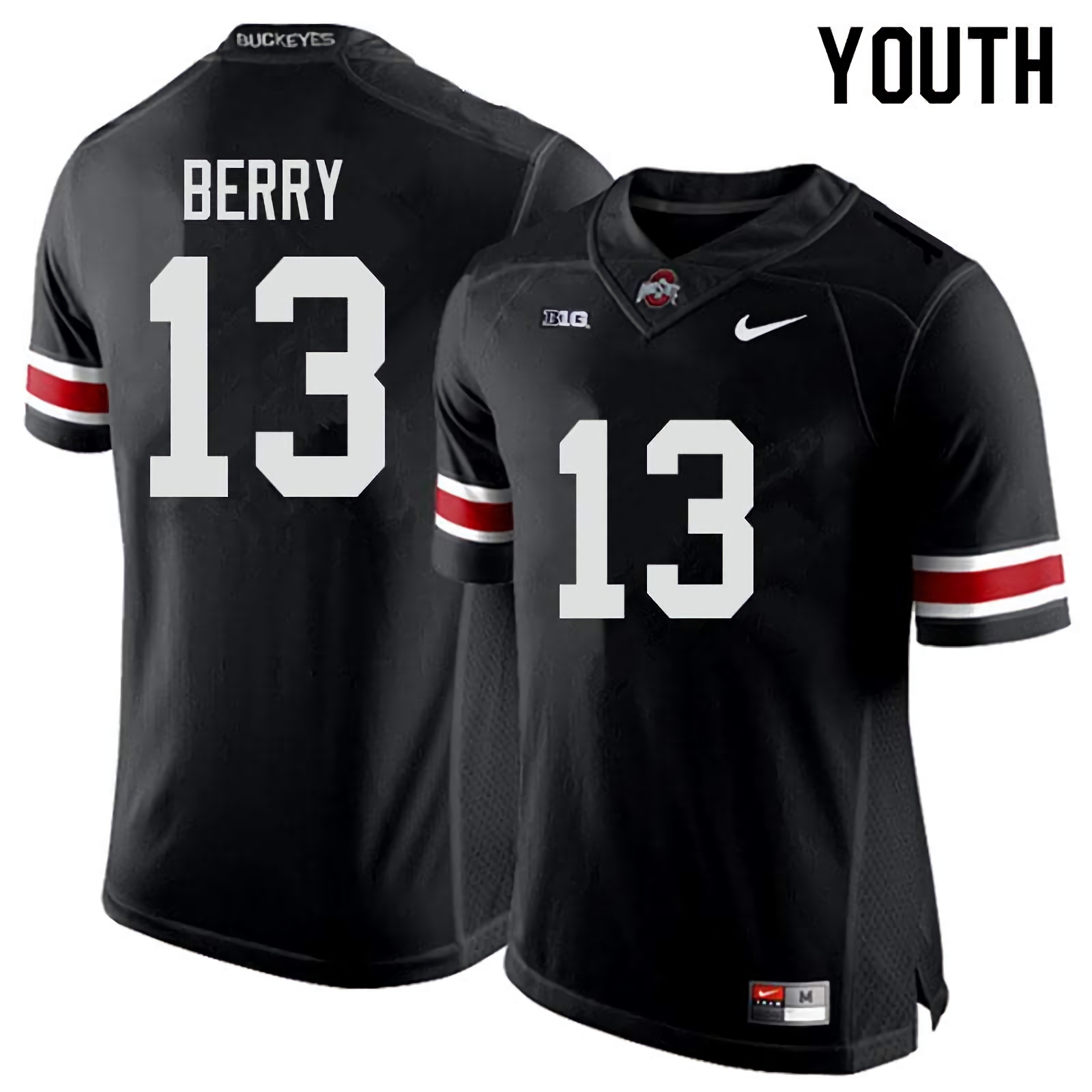 Rashod Berry Ohio State Buckeyes Youth NCAA #13 Nike Black College Stitched Football Jersey MAF7256TM